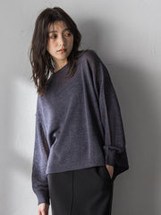 ペーパーブレンドルーズニットプルオーバー