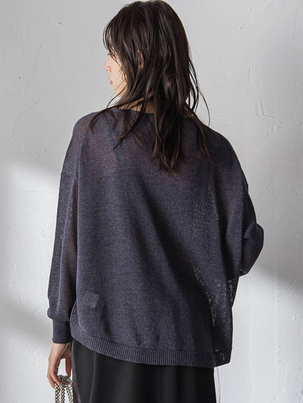 ペーパーブレンドルーズニットプルオーバー