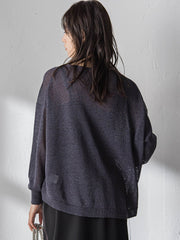 ペーパーブレンドルーズニットプルオーバー