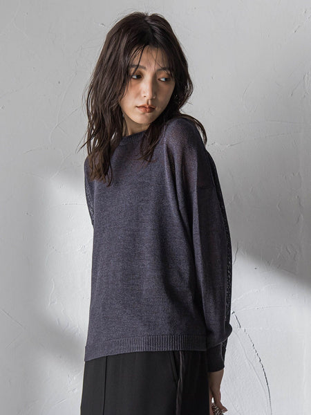 ペーパーブレンドルーズニットプルオーバー