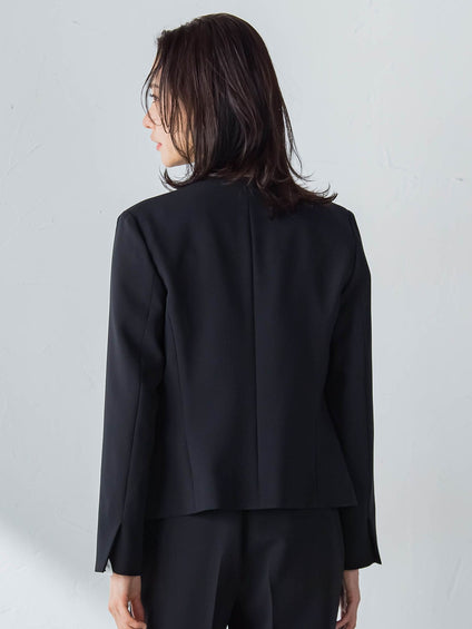 【WEB限定 13号】トリクシオンノーカラージャケット≪セットアップ対応/手洗い可能≫