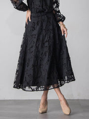 スパンコールテープチュールスカート