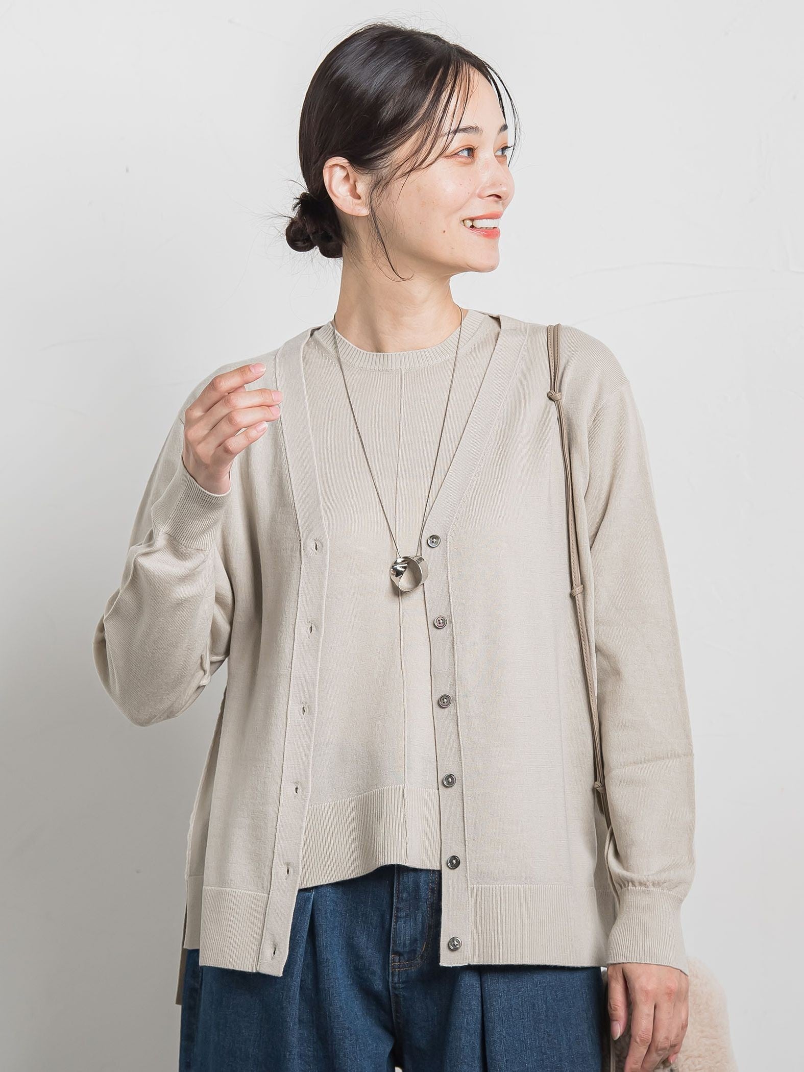 【WEB限定】ウォッシャブルウールカーディガン≪洗える≫