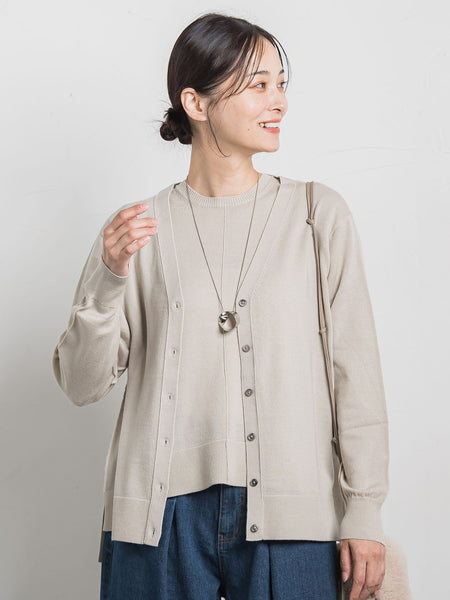 【WEB限定】ベーシックウールカーディガン≪洗える≫
