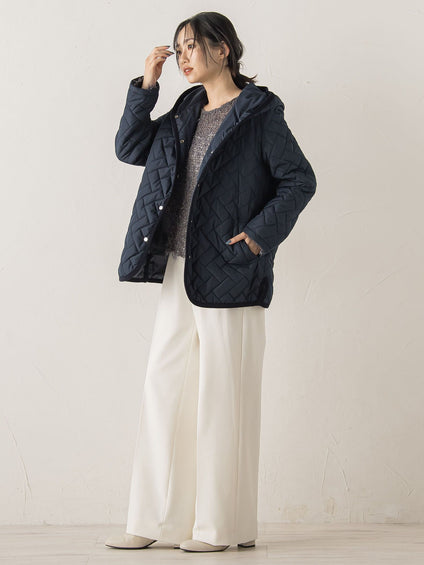 【WEB限定】ポリエステルタフタキルトコート