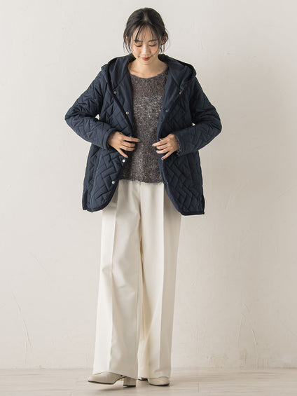 【WEB限定】ポリエステルタフタキルトコート