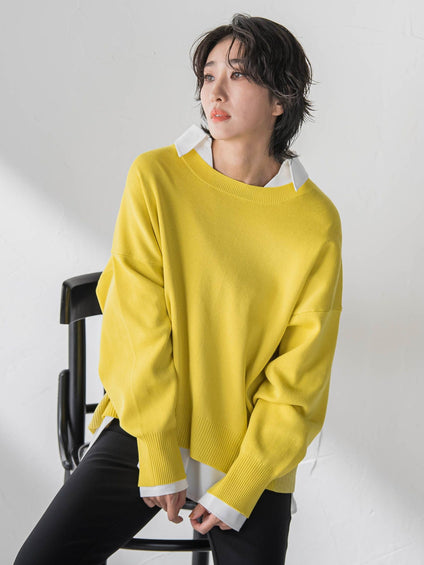 【WEB限定/新色追加】”3コーデが叶う2点セット”ニット×シャツ