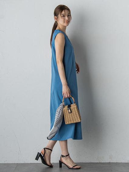 【WEB限定】ジャージーピンタックワンピース≪洗濯機で洗える≫