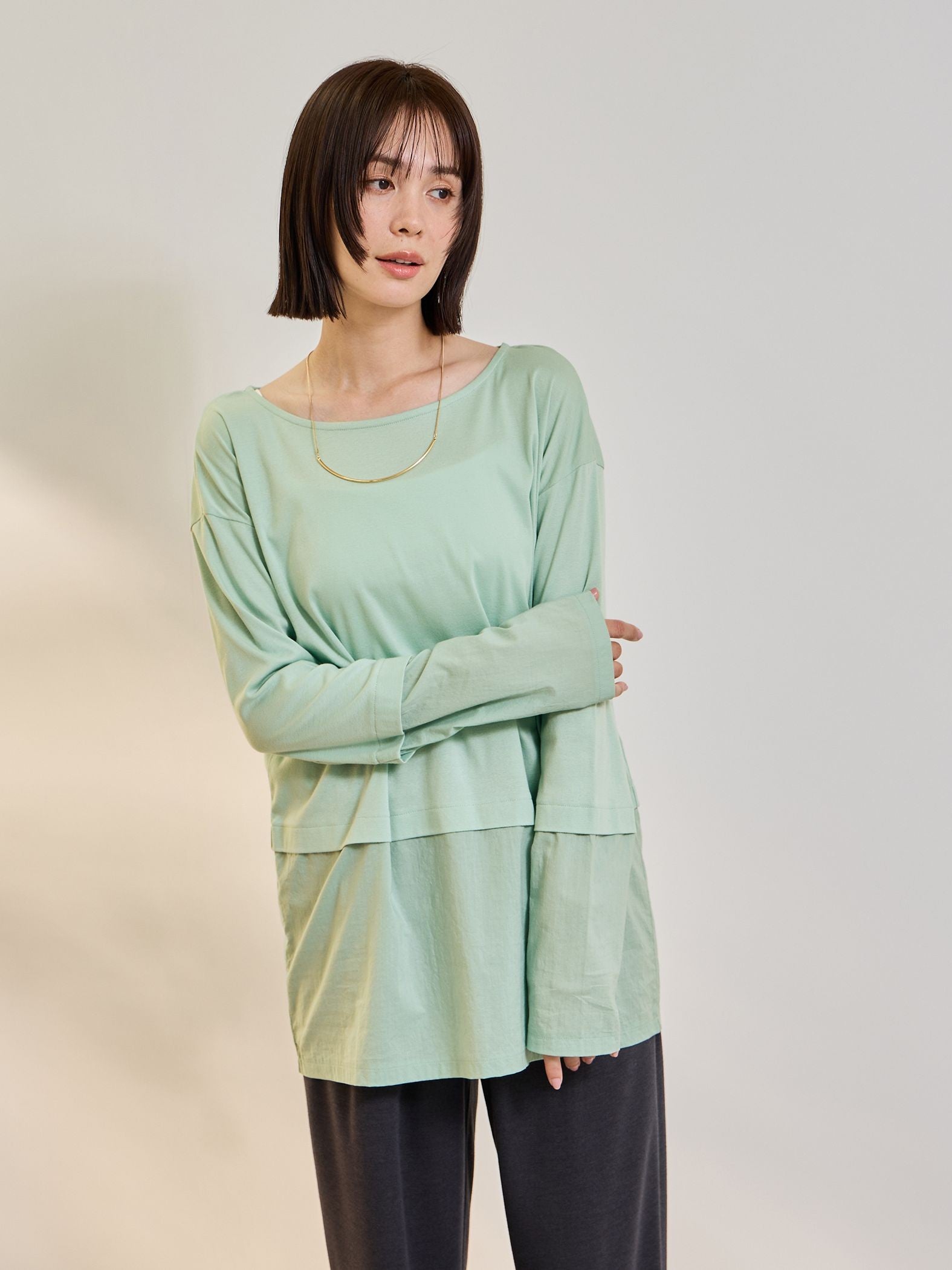 《予約》【連休。涼。軽やかに。】ドッキングシアーロンT《UVケア》