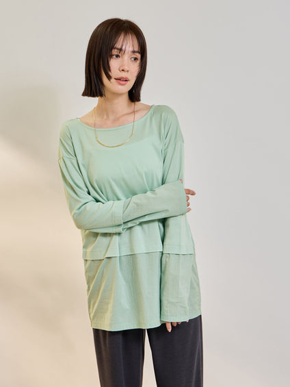 《予約》【連休。涼。軽やかに。】ドッキングシアーロンT《UVケア》