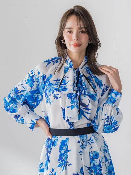 ビッグフラワーブーケブラウス