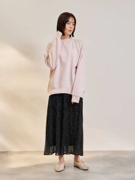 オーバーサイズダブルフェイスプルオーバー