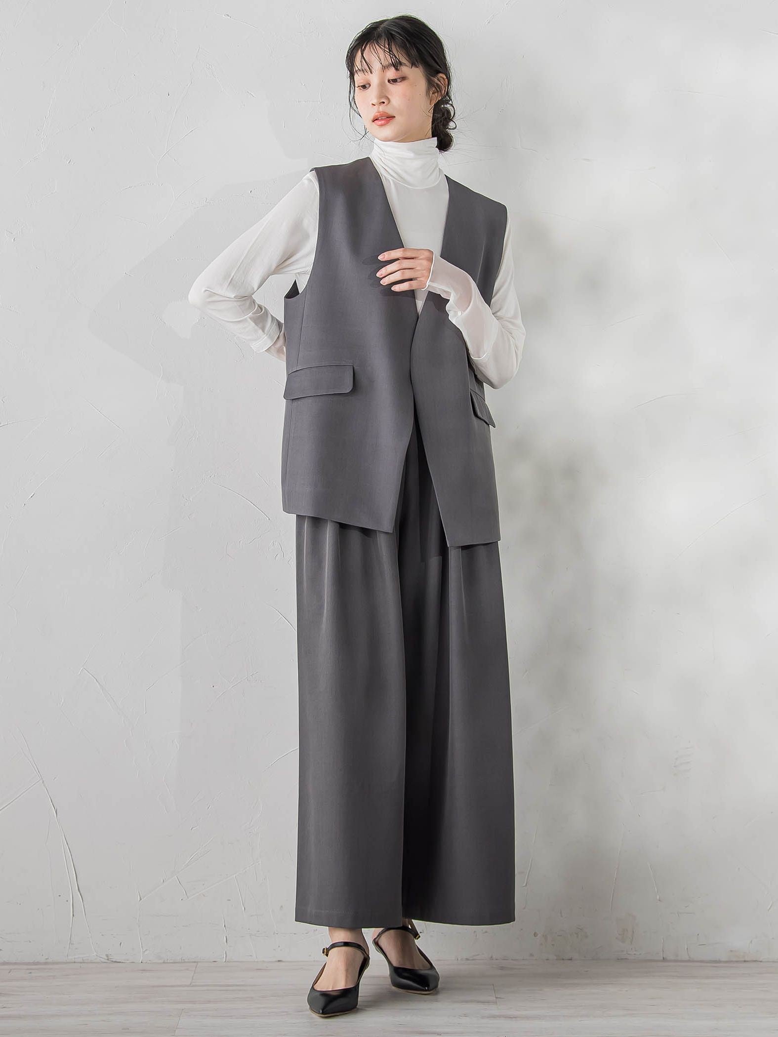 ストレッチツイルジレ≪手洗い可能≫