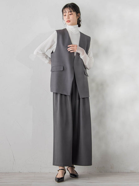 ストレッチツイルジレ≪手洗い可能≫