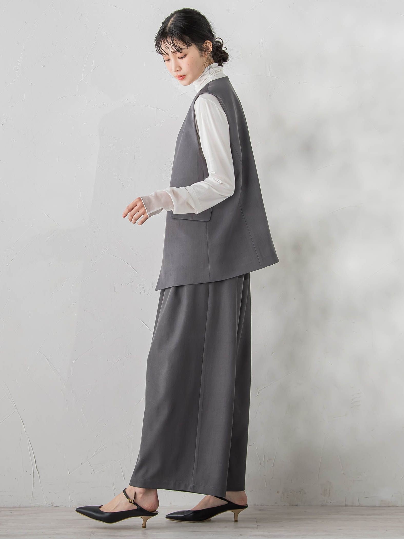 ストレッチツイルジレ≪手洗い可能≫