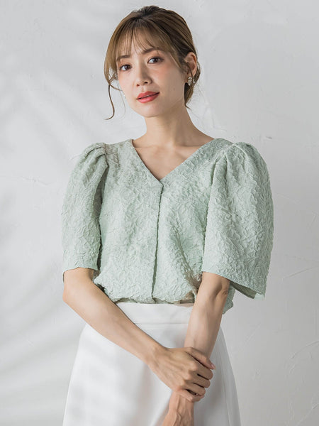 フラワージャガード袖ボリュームブラウス≪手洗い可能≫ | ketty（ケティ） | レディースファッション通販のJ Lounge【公式】