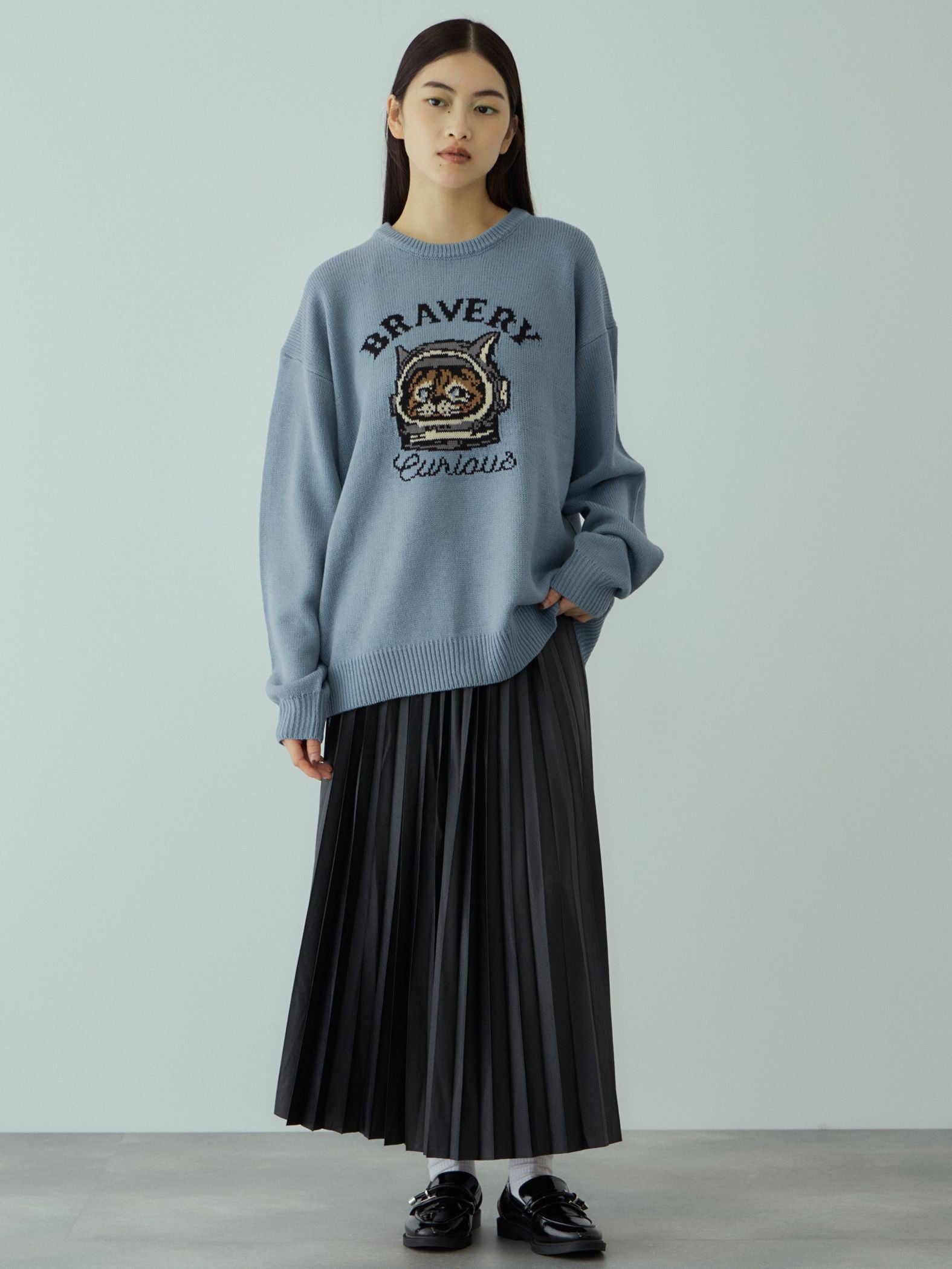 アニマルジャカードニットプルオーバー≪手洗い可能≫