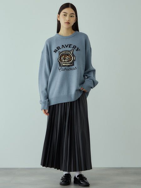 アニマルジャカードニットプルオーバー≪手洗い可能≫