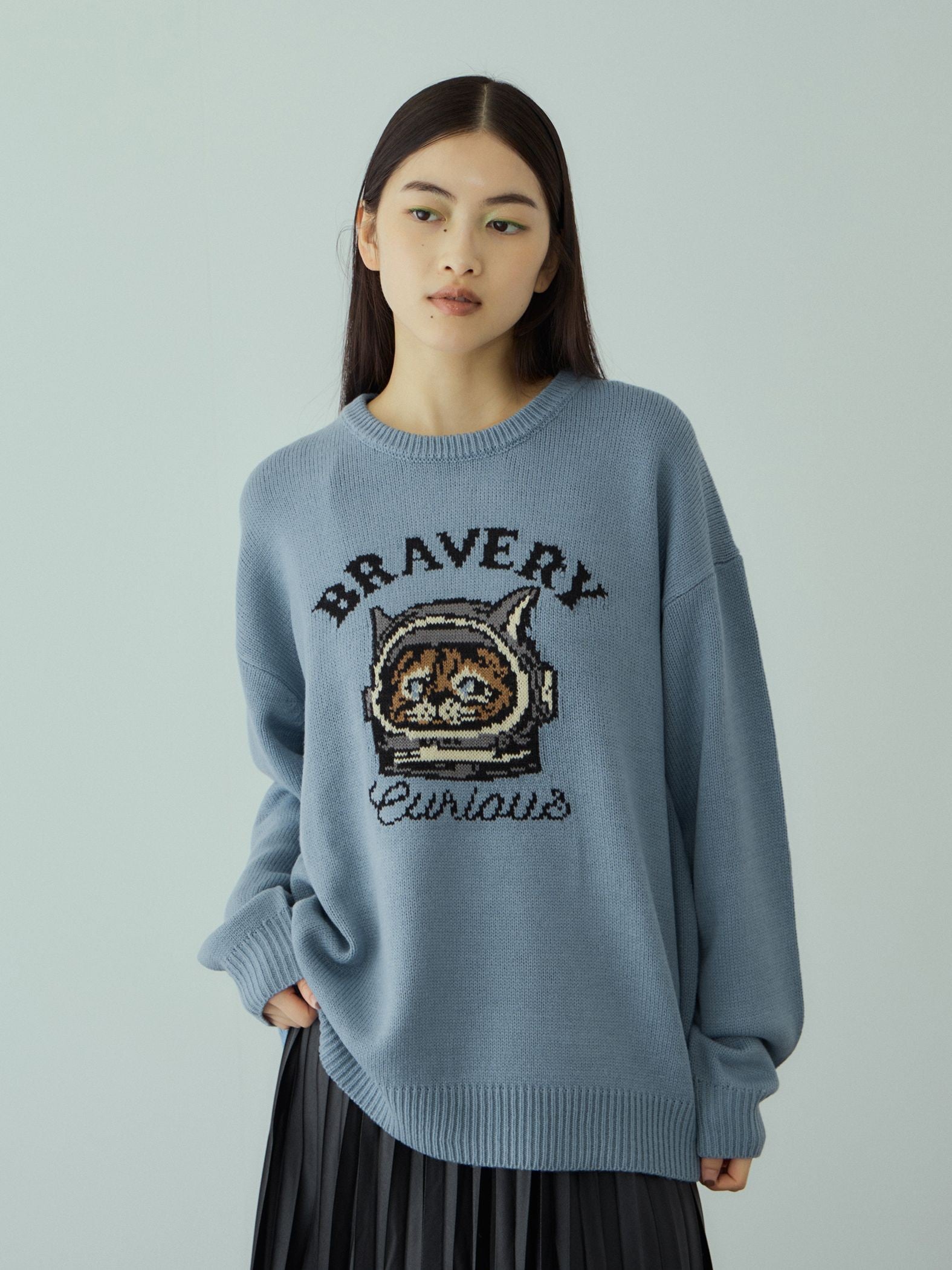 アニマルジャカードニットプルオーバー≪手洗い可能≫