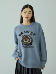 アニマルジャカードニットプルオーバー≪手洗い可能≫