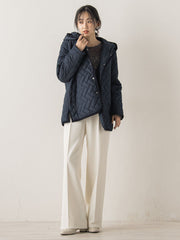 【WEB限定】ポリエステルタフタキルトコート
