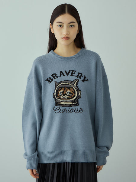 アニマルジャカードニットプルオーバー≪手洗い可能≫