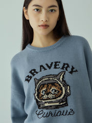 アニマルジャカードニットプルオーバー≪手洗い可能≫