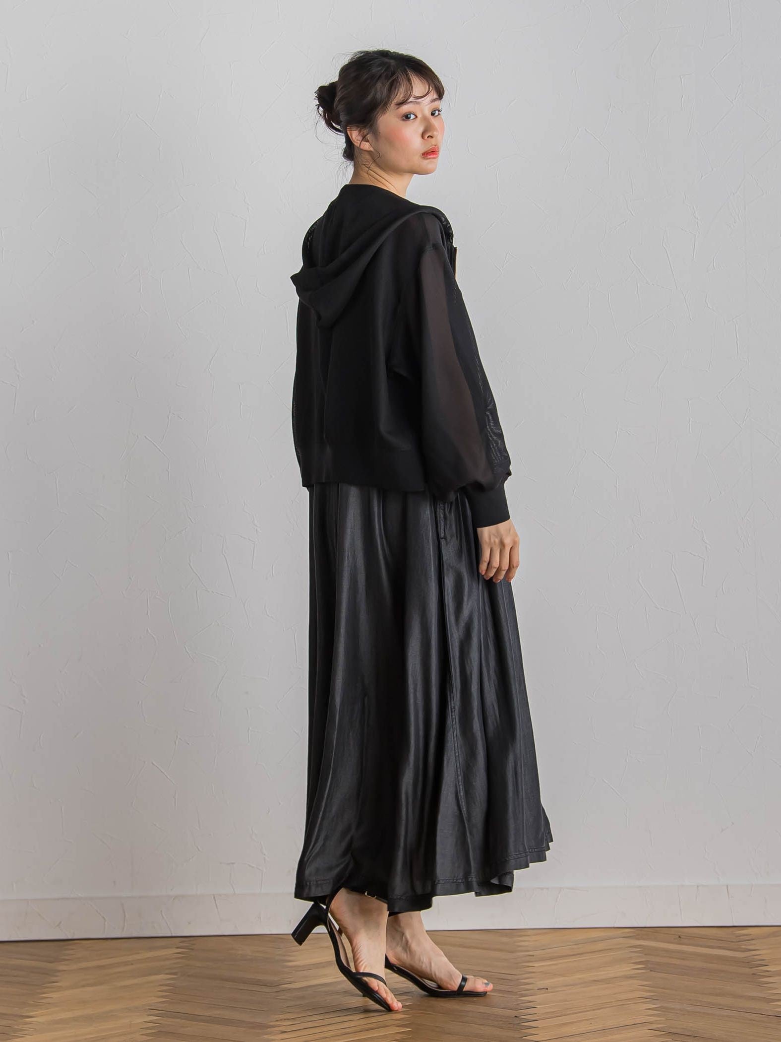 【WEB限定】バイオシルクタックZIPワンピース≪洗濯機で洗える≫