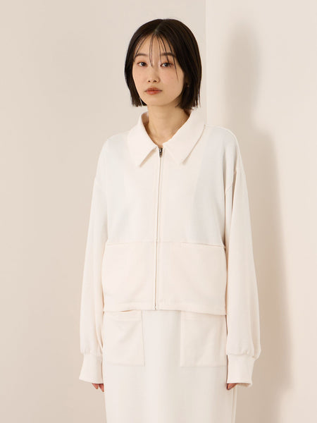 《予約販売》【ふんわり、きちんと。】ライトダンボールステンカラーブルゾン≪手洗い可能≫