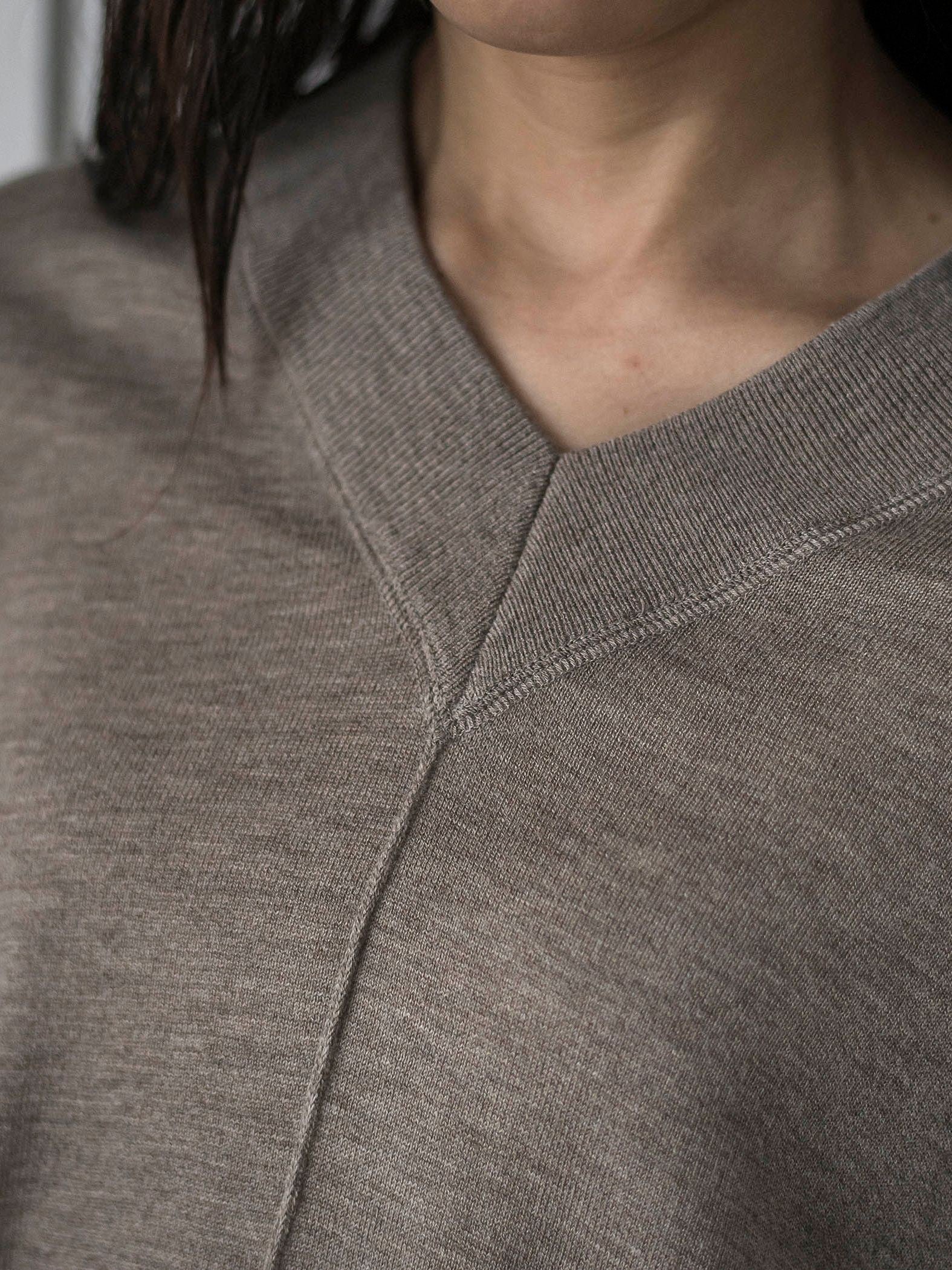 シルクカシミヤVネックコクーンニットプルオーバー≪手洗い可能≫