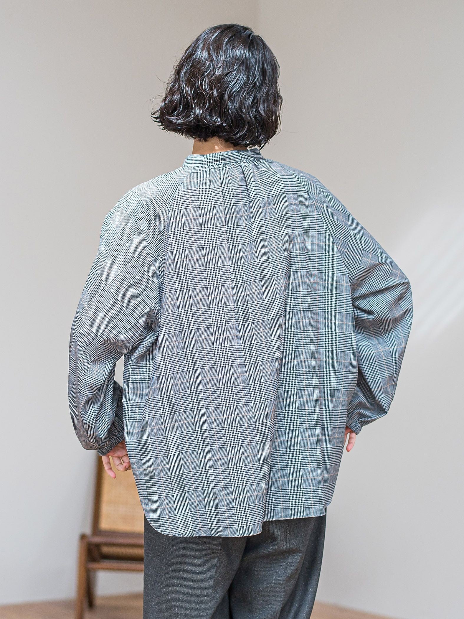 【大きいサイズ】ジョーゼットチェックブラウス≪洗濯機で洗える≫