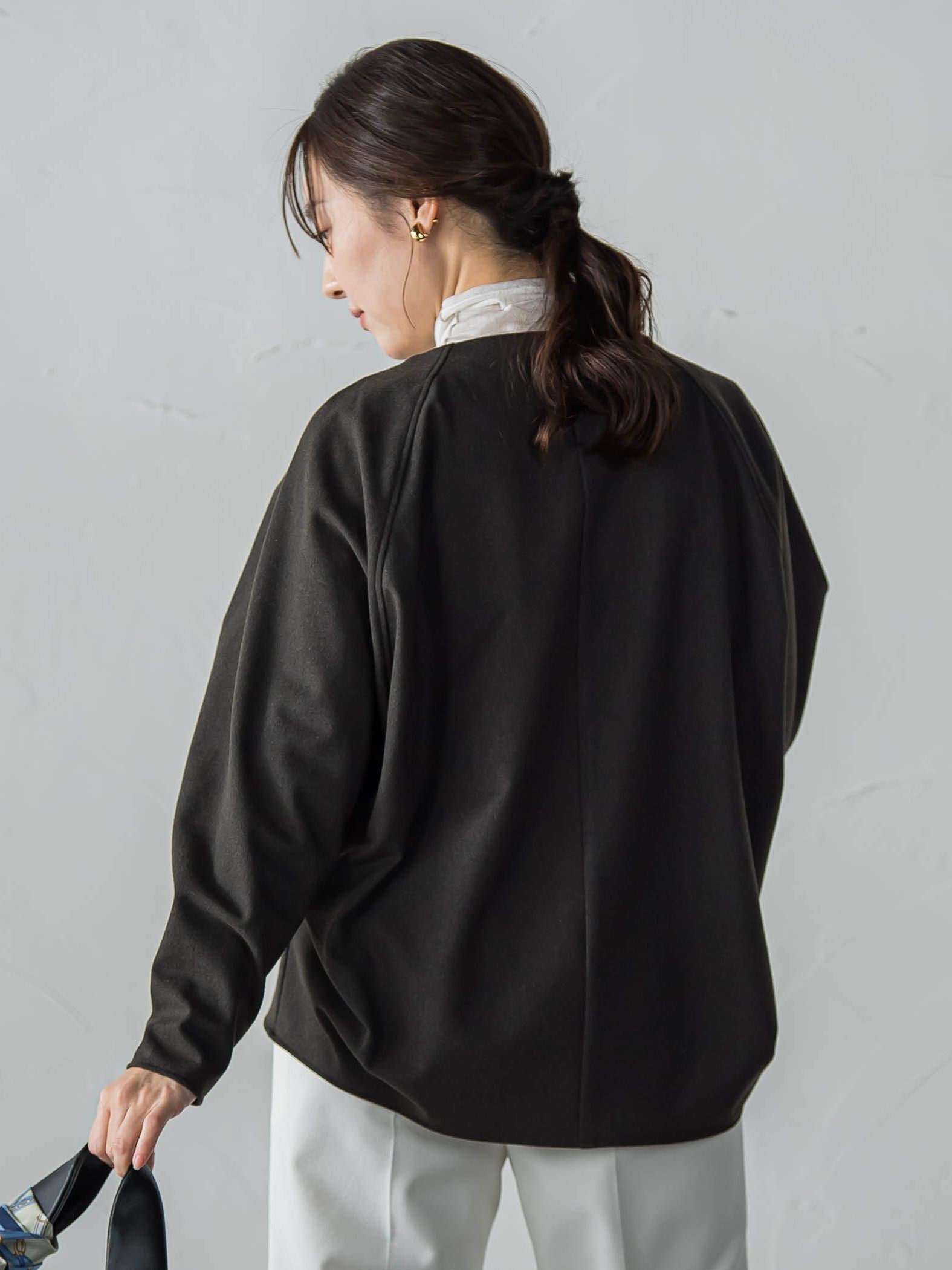 両面起毛T/Rブラウス