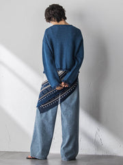 デニムライクニットジャケット