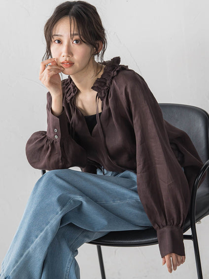 ラスターラミーカルゼブラウス