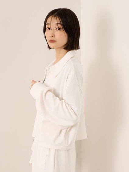 《予約販売》【ふんわり、きちんと。】ライトダンボールステンカラーブルゾン≪手洗い可能≫