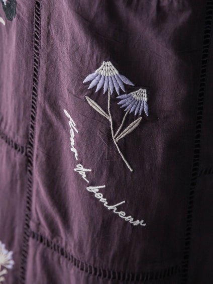 【40周年限定】パッチワーク刺繍イージーワイドパンツ