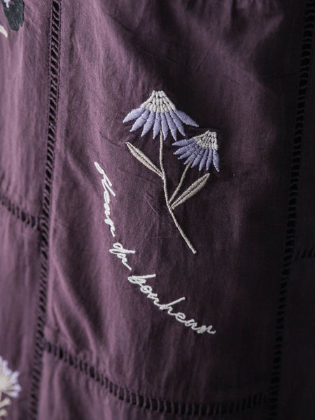 【40周年限定】パッチワーク刺繍イージーワイドパンツ