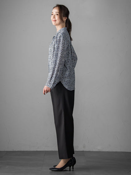 【大きいサイズ】くずしドットブラウス