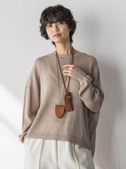 ペーパーブレンドルーズニットプルオーバー