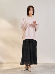 オーバーサイズダブルフェイスプルオーバー