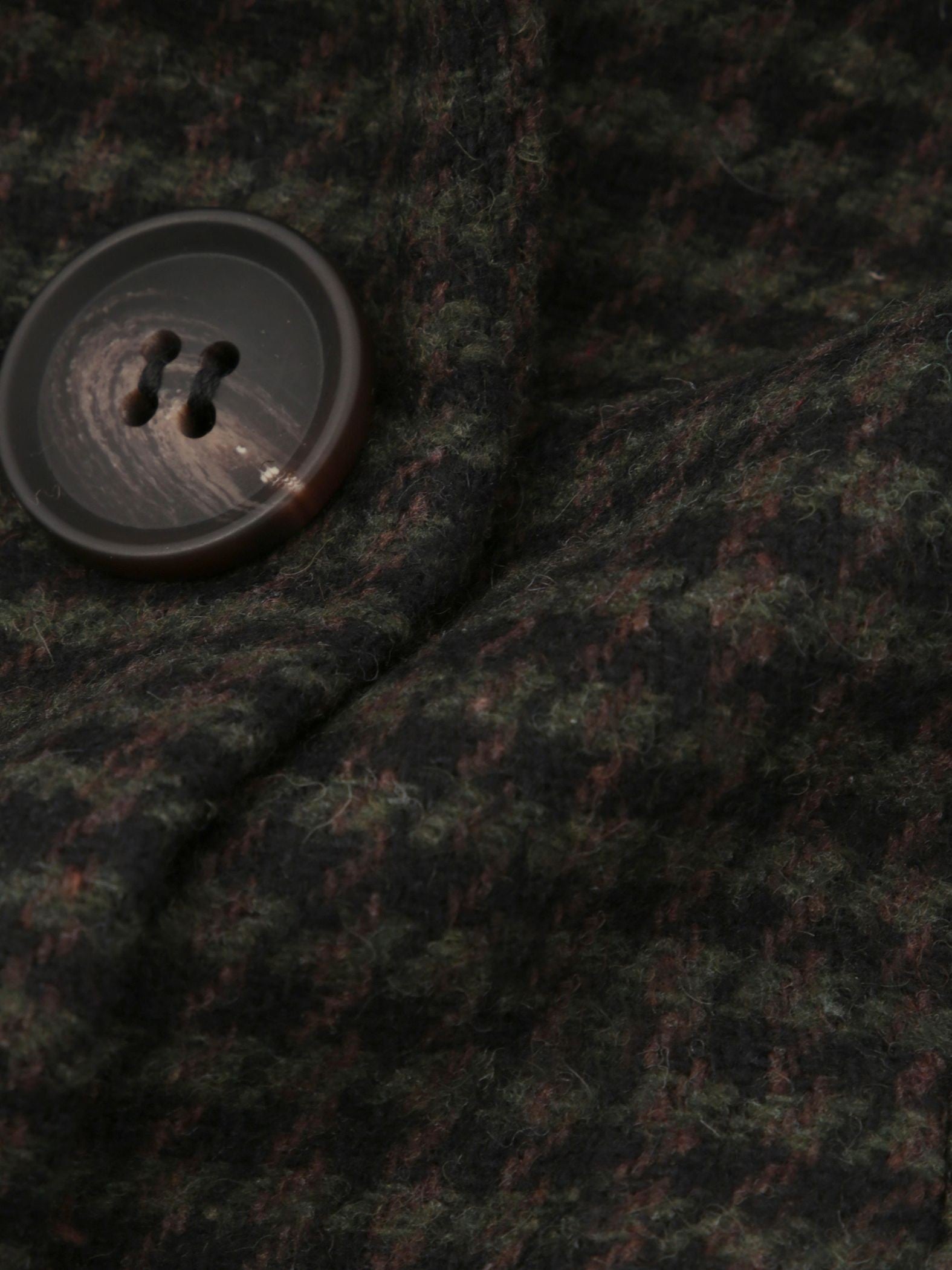 ツィーディチェックWボタンジャコット