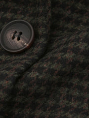 ツィーディチェックWボタンジャコット