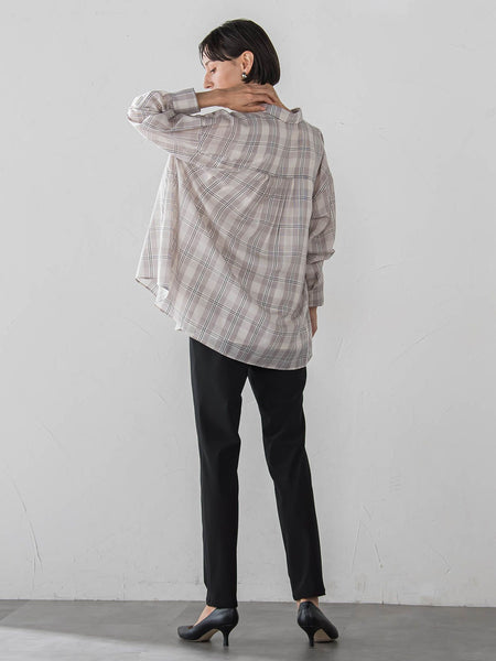 シアーチェックシャツ