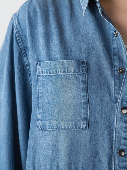 テンセルデニムワンピース