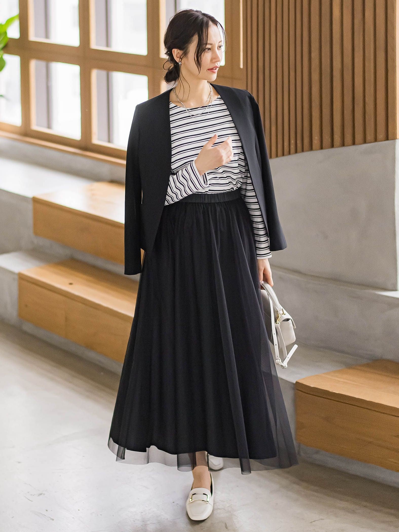 【WEB限定 13号】トリクシオンノーカラージャケット≪セットアップ対応/手洗い可能≫