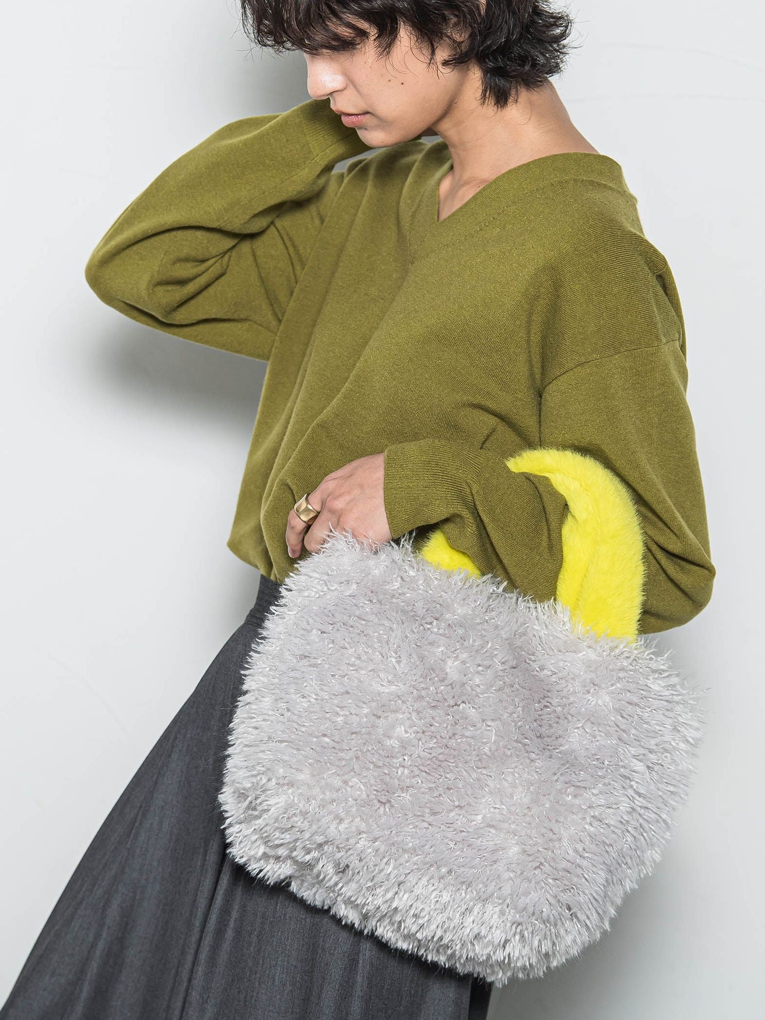 バイカラーエコファートートバッグ　S