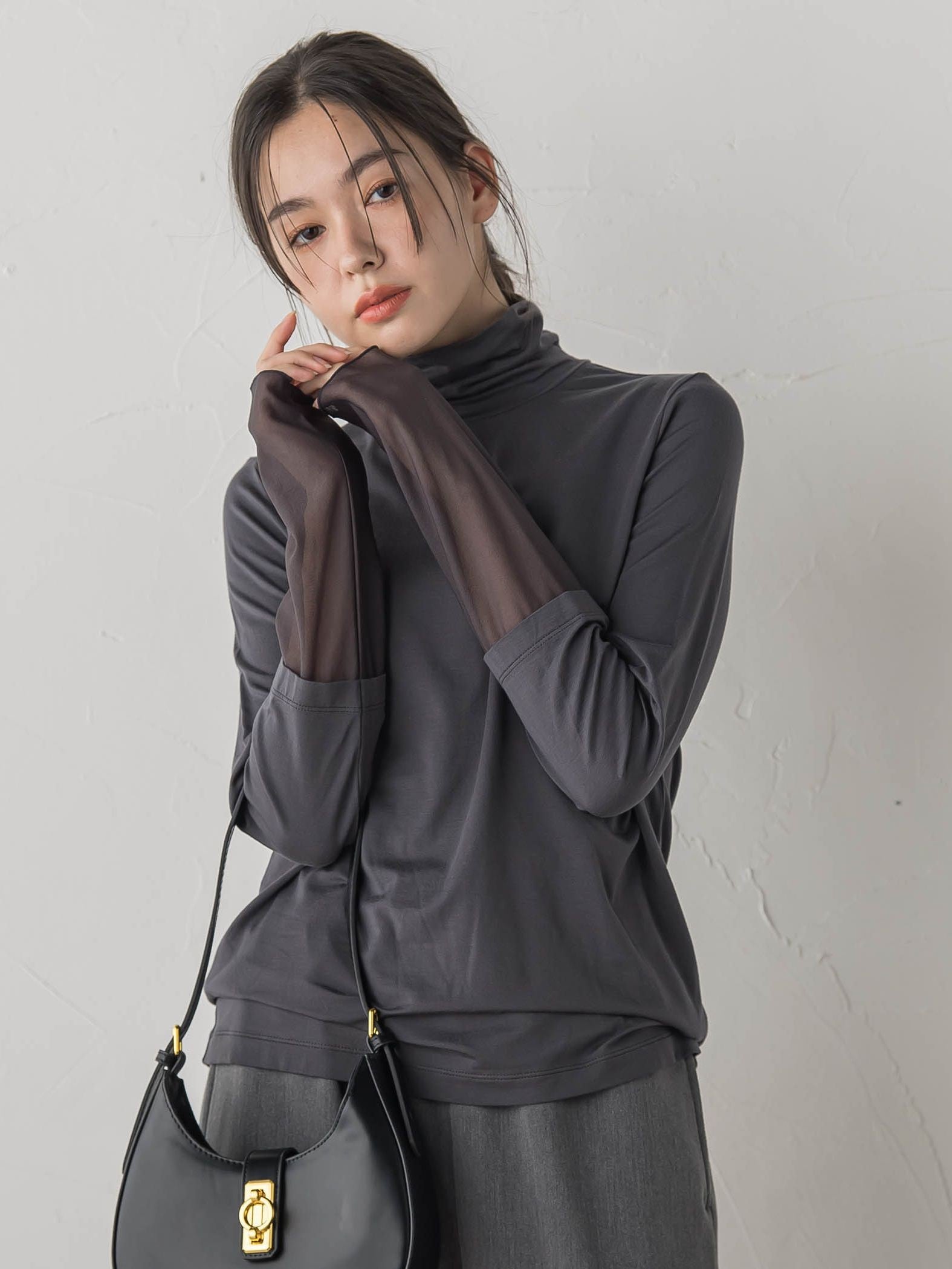 ウォッシャブルベア天竺カットソー≪洗濯機で洗える≫