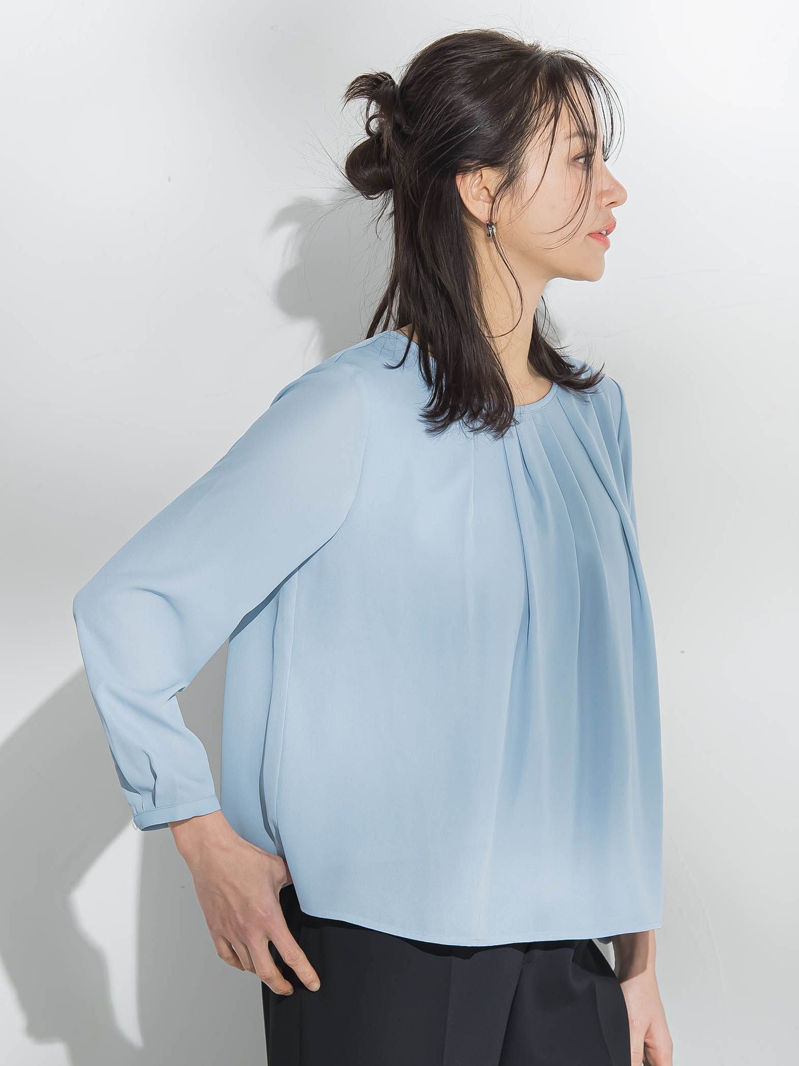 【WEB限定】こっそり暖かシフォンブラウス