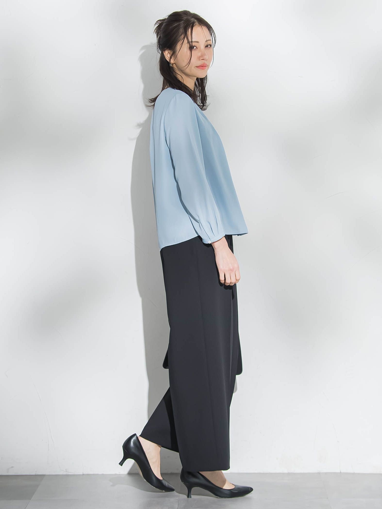 【WEB限定】透けにくい安心シフォンブラウス