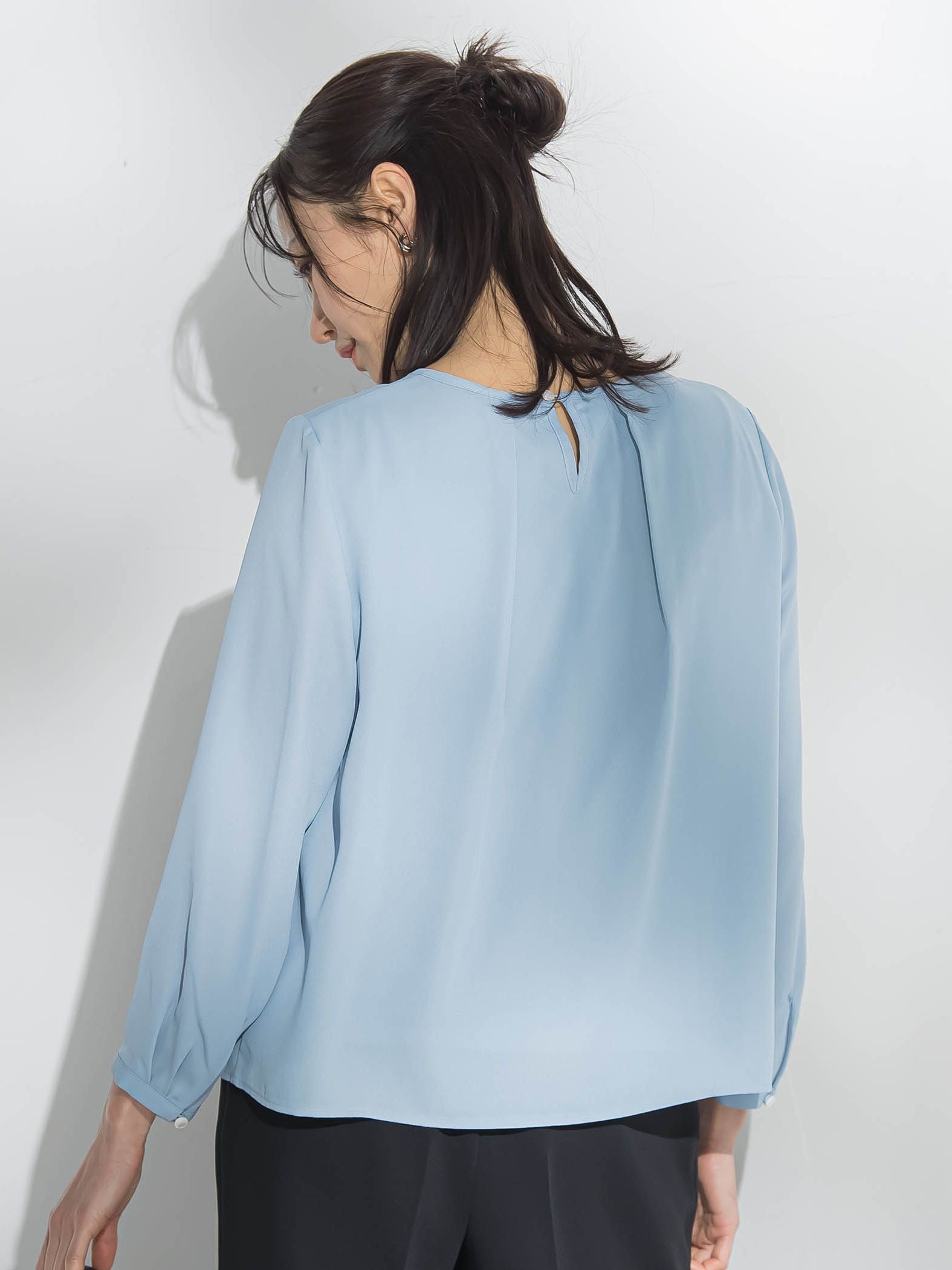 【WEB限定】透けにくい安心シフォンブラウス